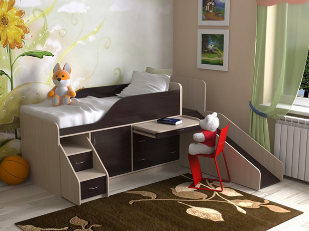 Детская кровать-чердак Кузя-3 мини