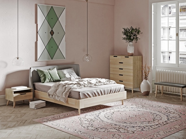 Кровать Lagom Side Wood светло-серая