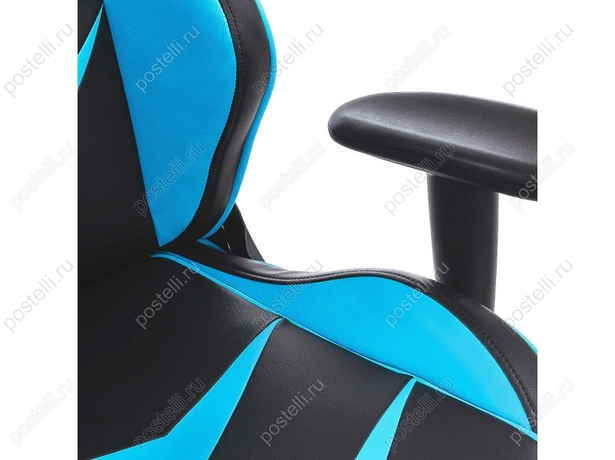 Игровое кресло Racer черное/голубое (Арт. 1856)