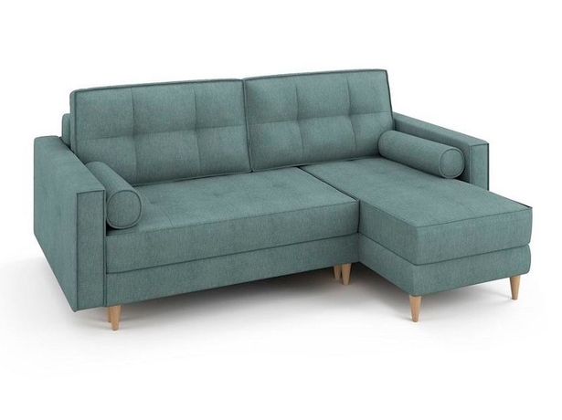 Угловой диван-кровать Flott (правый) светло-голубой