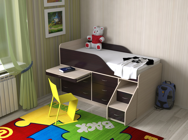 Детская кровать-чердак Кузя-4 мини