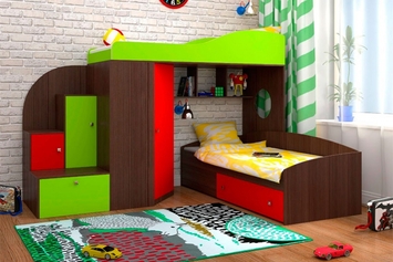 Кровать-чердак "Кадет-2" Ярофф СПб