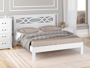 Двуспальные кровати из дерева, купить двуспальную деревянную кровать в Москве