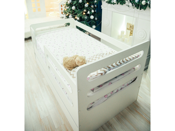 Кровать-манеж с ящиком Горизонтали Мир Мебели