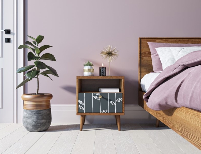 Тумбочка Berber с одним ящиком 18 принт (Арт BB06/Print_18)