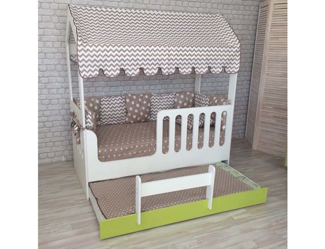 Двухъярусная кровать-домик Мир Мебели