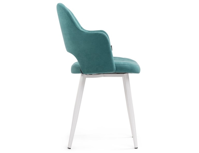 Стул на металлокаркасе Гутрид ромбы спереди бирюзовый/белый (Арт.504186)