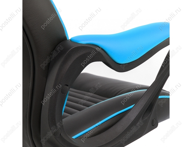 Игровое кресло Leon черное/голубое (Арт. 1875)
