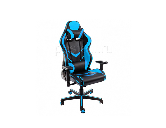Игровое кресло Racer черное/голубое (Арт. 1856)