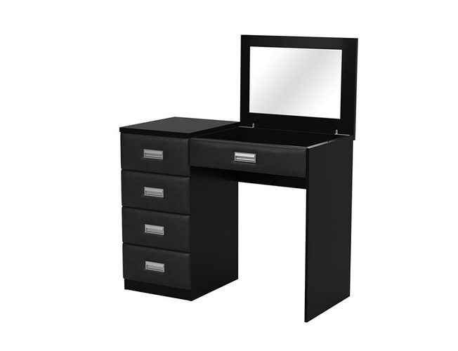 Туалетный столик левый Como/Veda 4 ящика с зеркалом в столешнице