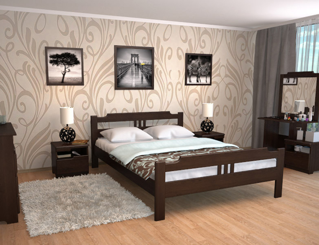 Дешевая кровать из массива Бельфор