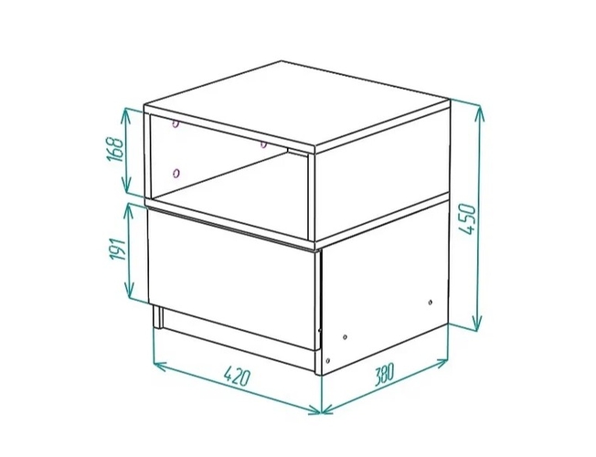 Тумба прикроватная Грация Ярофф Сбп