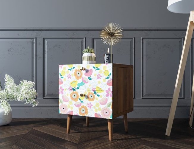 Тумбочка Berber с двумя ящиками 08 принт (Арт BB03/Print_08)