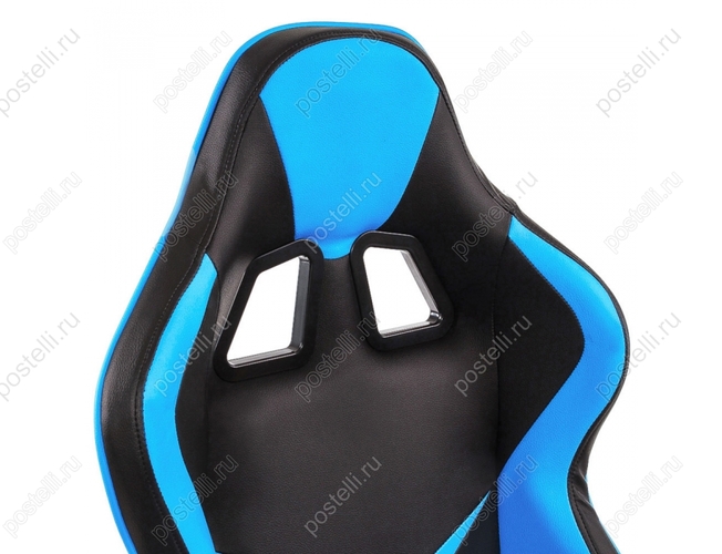 Игровое кресло Racer черное/голубое (Арт. 1856)