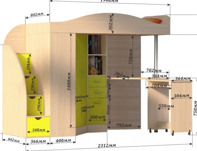 Кровать-чердак Ярофф СПб
