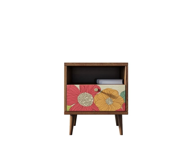 Тумбочка Berber с одним ящиком 5 принт (Арт BB06/Print_05)