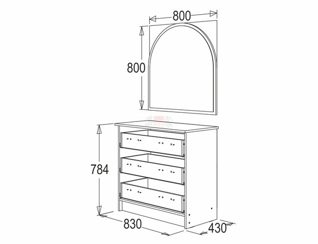 Комод с зеркалом