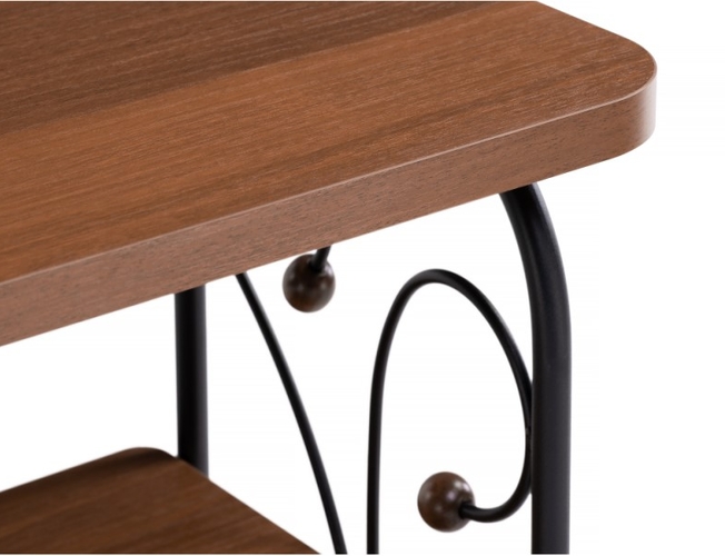 Прикроватная тумба Клео 2 черная/орех (Арт.446217)