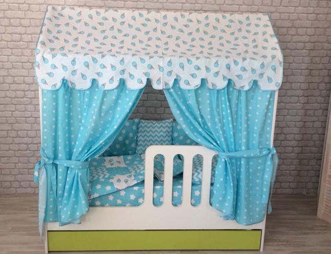 Двухъярусная кровать-домик Мир Мебели