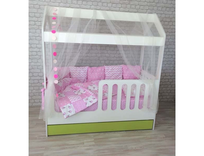 Двухъярусная кровать-домик Мир Мебели