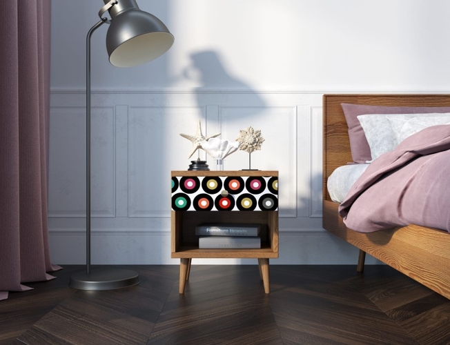 Тумбочка Berber с открытой полкой 37 принт (Арт BB33/Print_37)