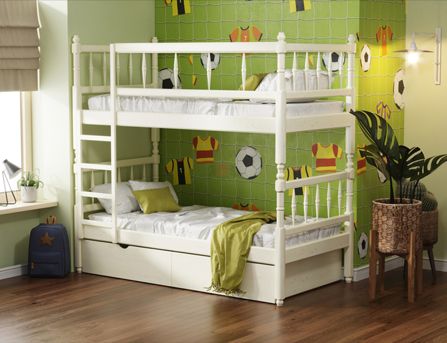 Кровать 2-х ярусная №2 из массива Фант