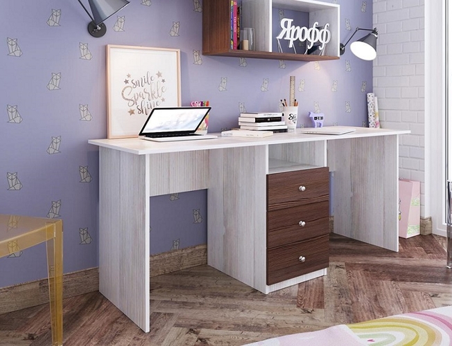 Стол письменный 2-х местный Ярофф СПб