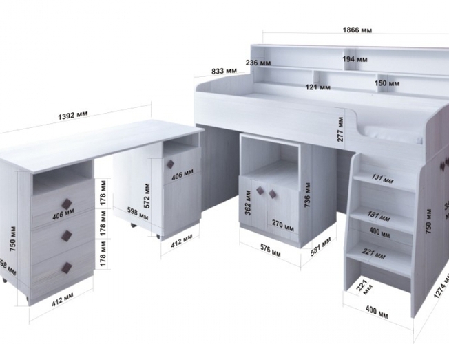 Кровать-чердак Ярофф СПб