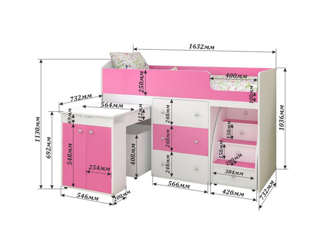 Кровать-чердак Ярофф СПб