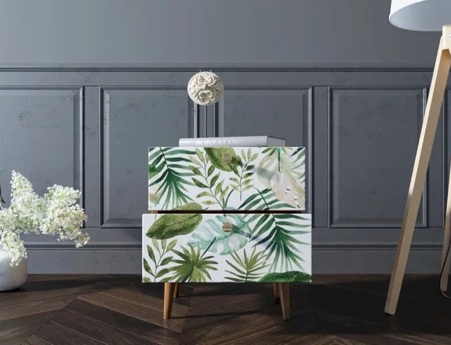 Тумбочка Berber с двумя ящиками 4 принт (Арт ВВ03/Print_04)