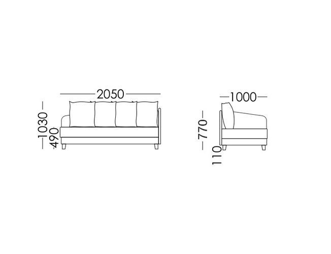 Тахта САНГ (графит/желтый)