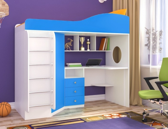 Кровать-чердак с лестницей Ярофф СПб