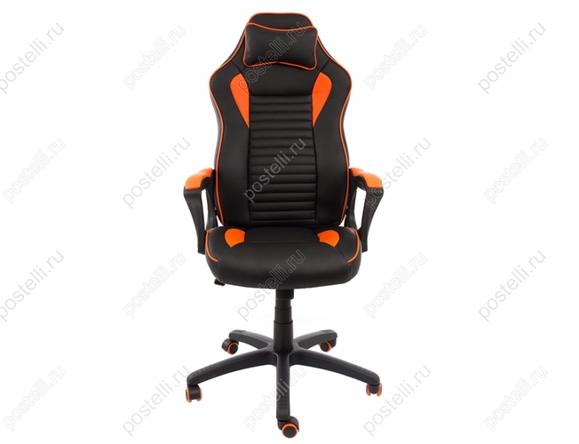 Игровое кресло Leon черное/оранжевое (Арт. 1876)