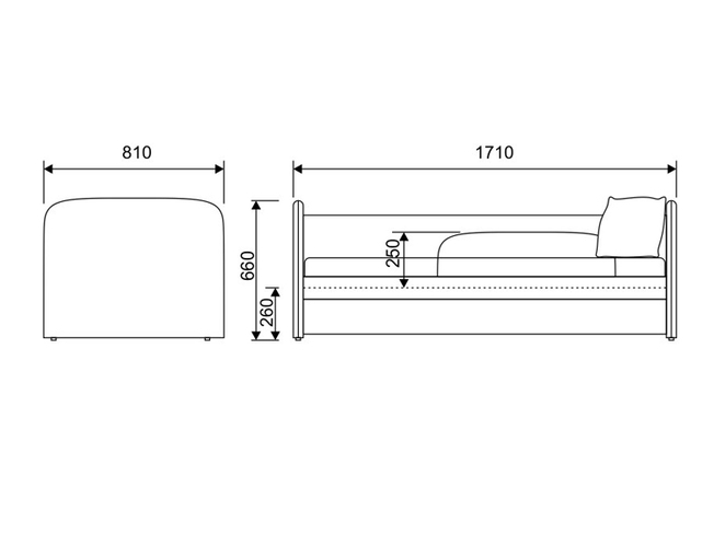 Кровать детская IVY (принт Facet)