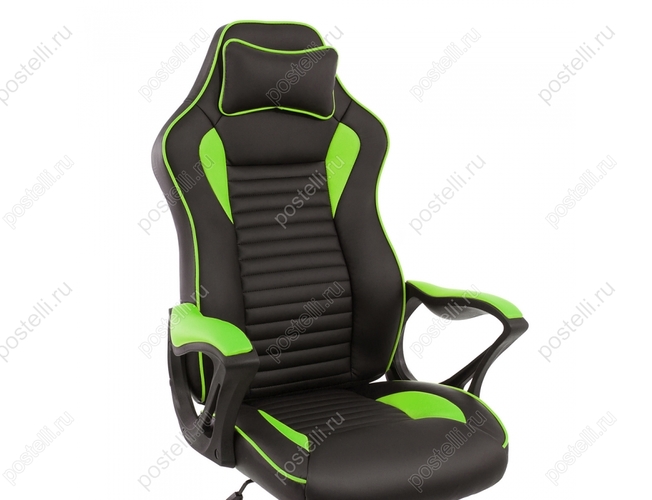 Игровое кресло Leon черное/зеленое (Арт. 1877)