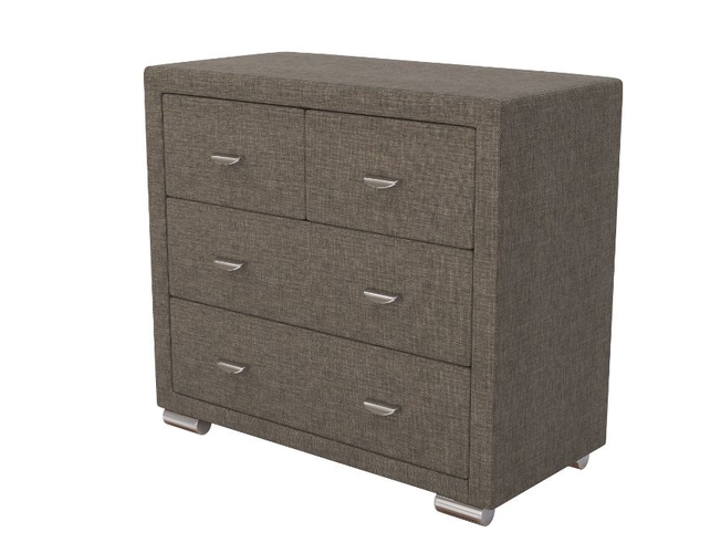 Комод из ткани Orma Soft 2 4 ящика  Глазго (коричневый)