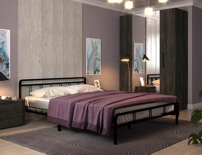 Кровать Рейк черная