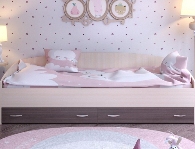 Кровать с выкатными ящиками Ярофф СПб