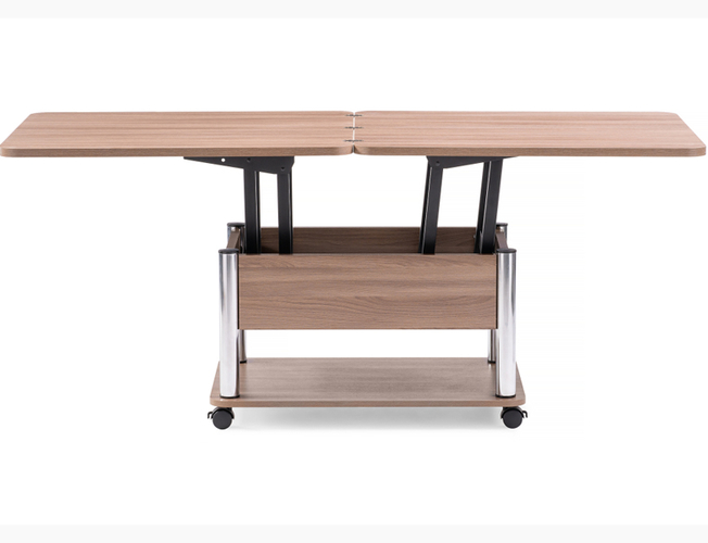 Стол-трансформер Виват темный шимо/хром (Арт. 402951)