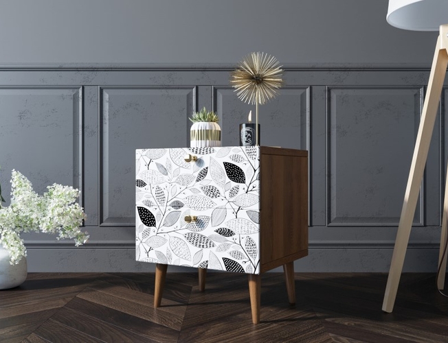 Тумбочка Berber с двумя ящиками 9 принт (Арт BB03/Print_09)