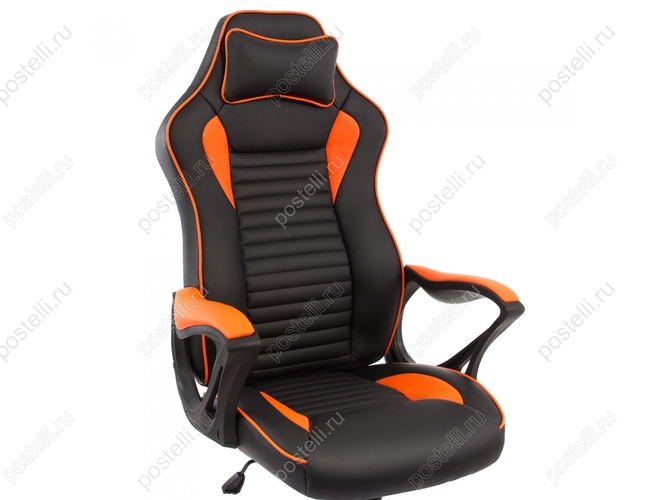 Игровое кресло Leon черное/оранжевое (Арт. 1876)