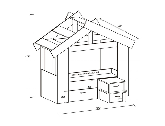 Домик теремок кровать