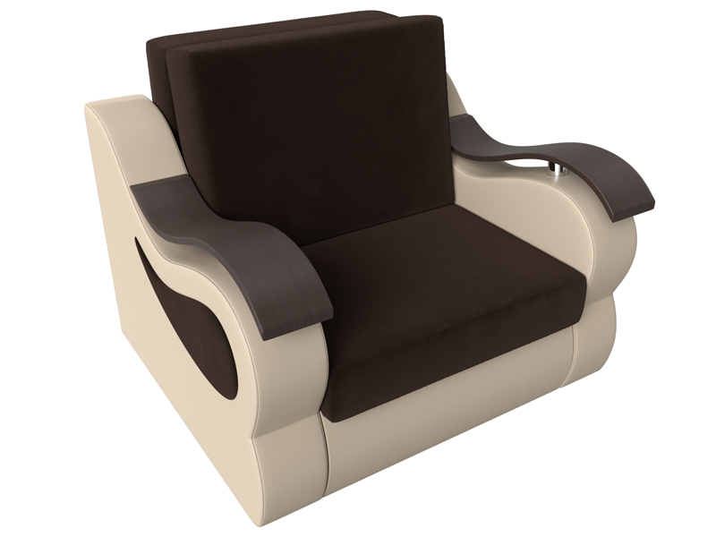 Кресло-кровать Меркурий 80 экокожа с тканью