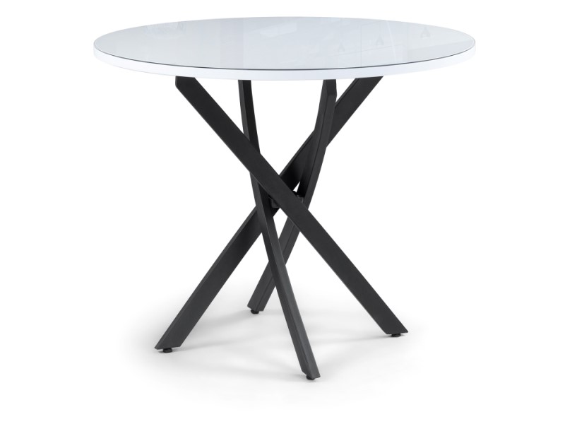 Стеклянный стол Лауриц черный/белый (Арт.504212)