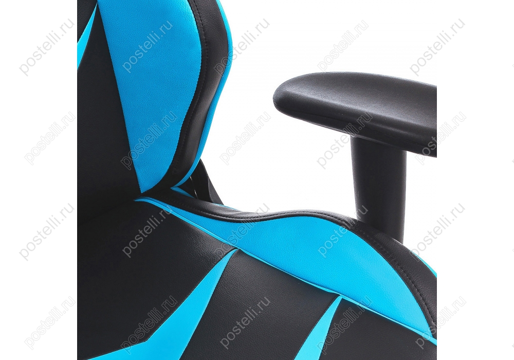 Игровое кресло Racer черное/голубое (Арт. 1856)