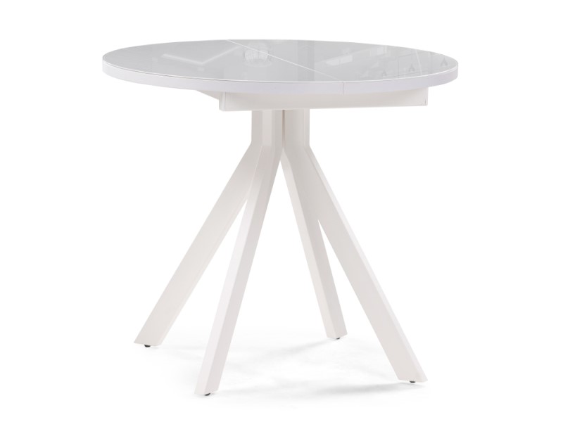 Стеклянный стол Ален 90 белый (Арт.516555)