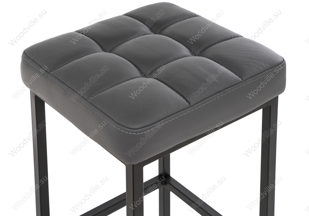 Стул Лофт кожзам темно-серый/черный матовый (Арт. 385633) сиденье