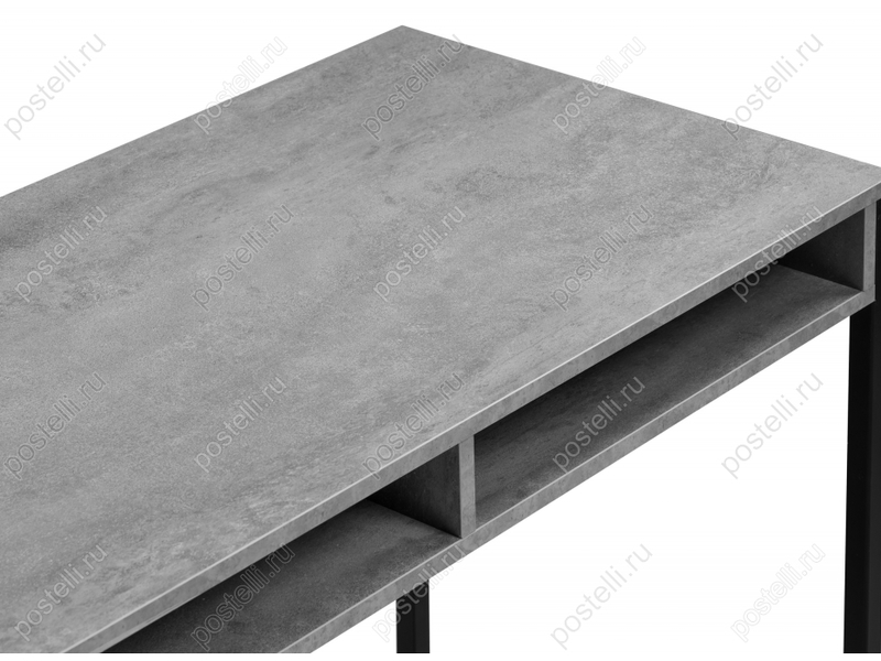 Письменный стол Леон Лофт бетон/матовый черный (Арт. 489682)