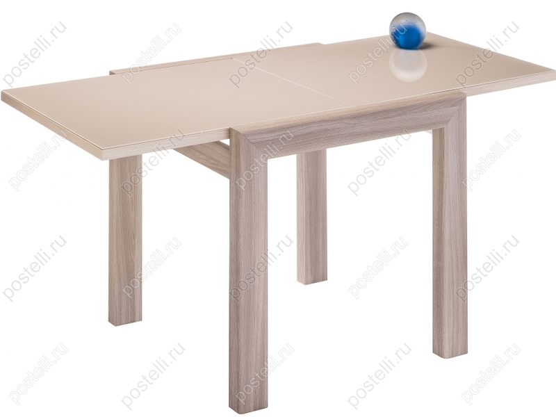 Стеклянный стол Джендри ясень шимо светлый/капучино (Арт 462095)