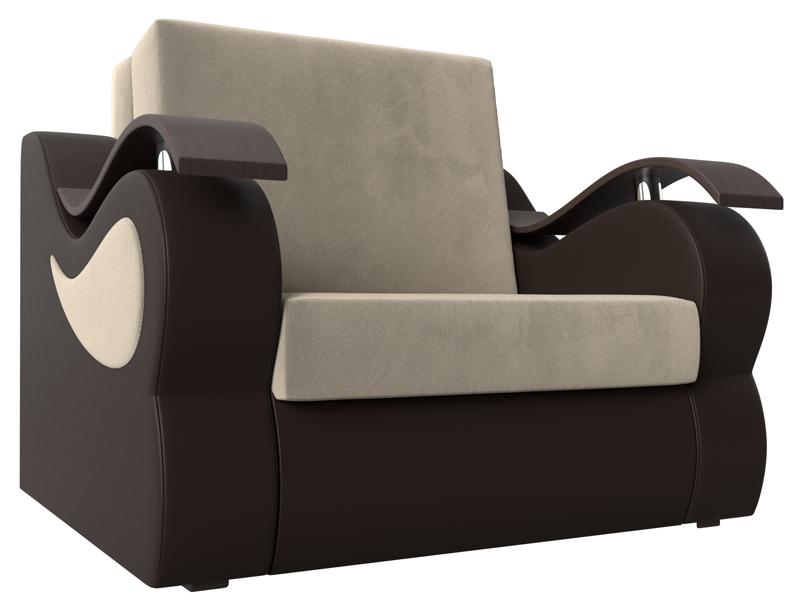 Кресло-кровать Меркурий 80 экокожа с тканью